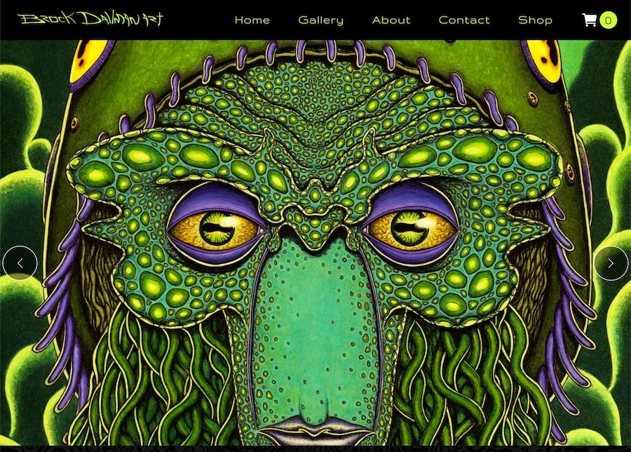 Screenshot of Brock Dallman's Brock Dallman Art website
